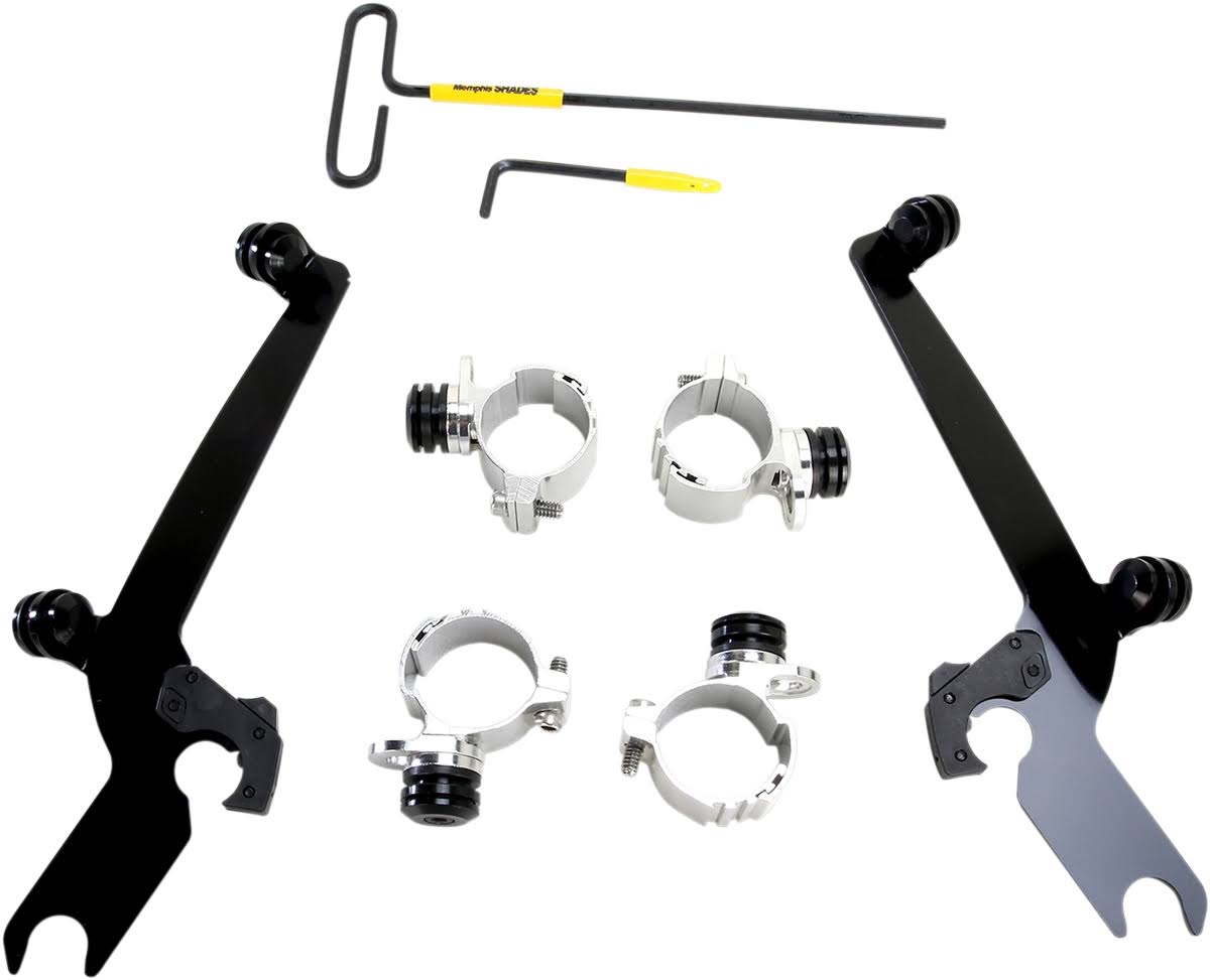 Memphis Shades Meb2000 Trigger-Lock Mount Kit for Sportshield Windshields Black