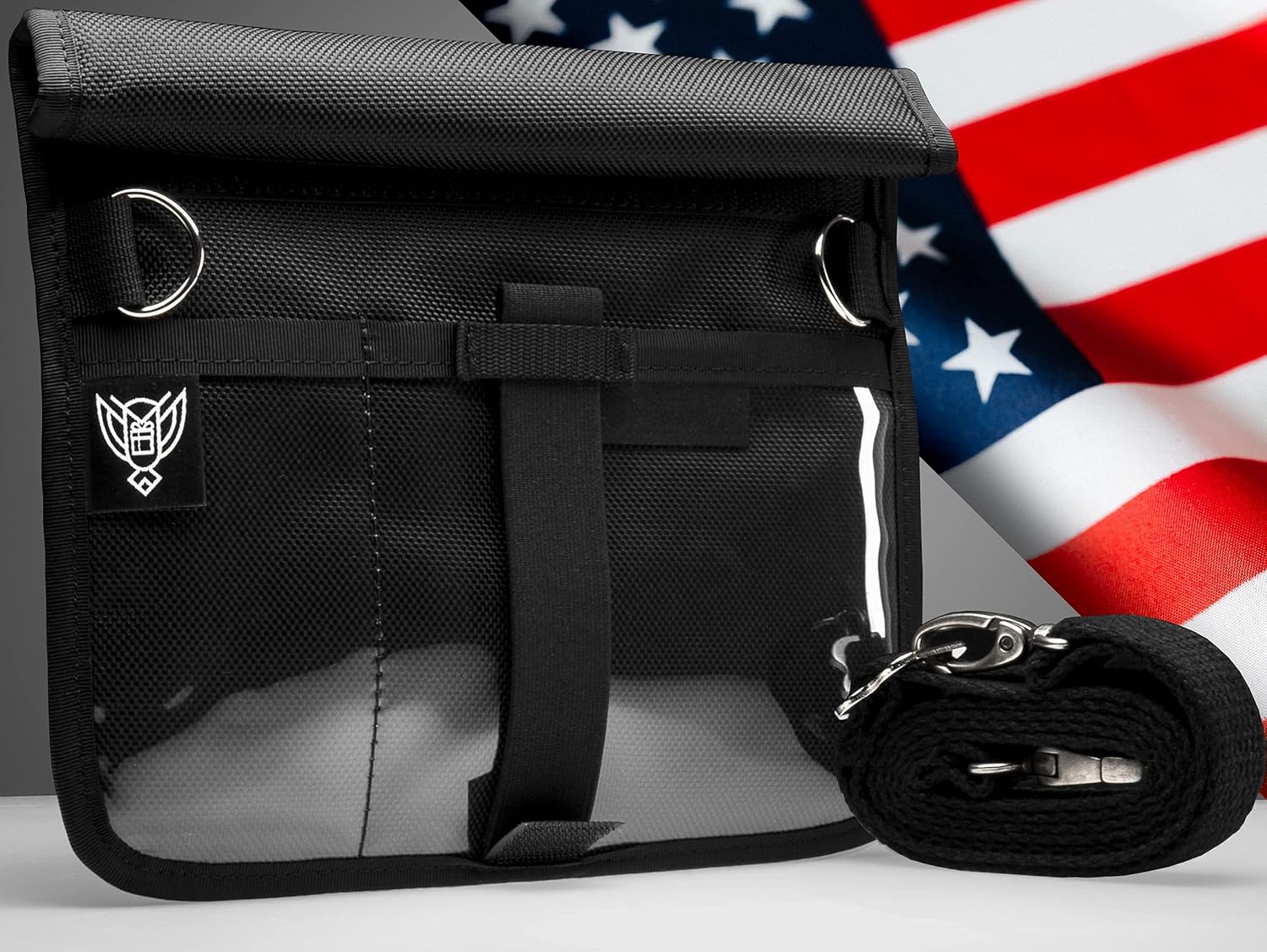 Xtreme Sight Line ~ Xecutive Faraday Bag for Phones and Other Small Electronics ~ Data Security for Executive Travel ~ Shoulder Strap Included ~ Tracking/Hacking Defense