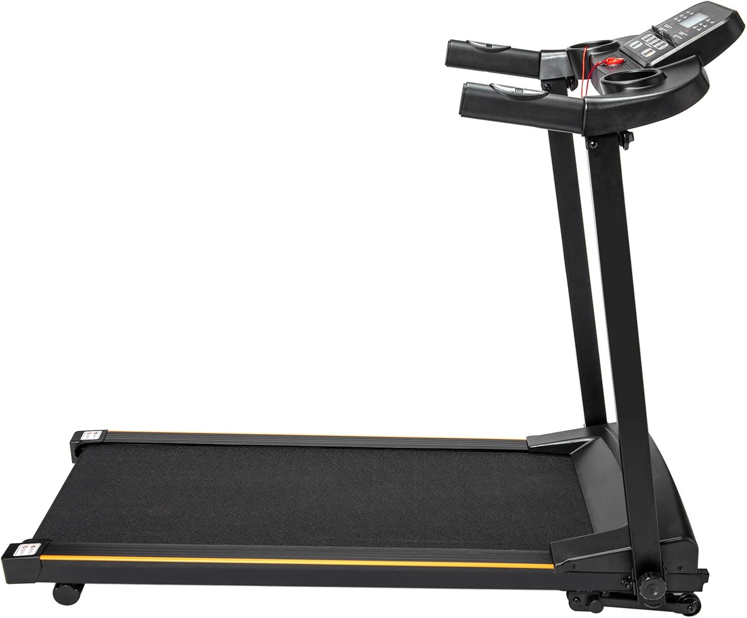 OMG_Shop Folding Treadmill, Electric Motorized Portable Running Machine with LCD Displayer for Walking Running Cardio Exercise Fitness Home Gym, Black