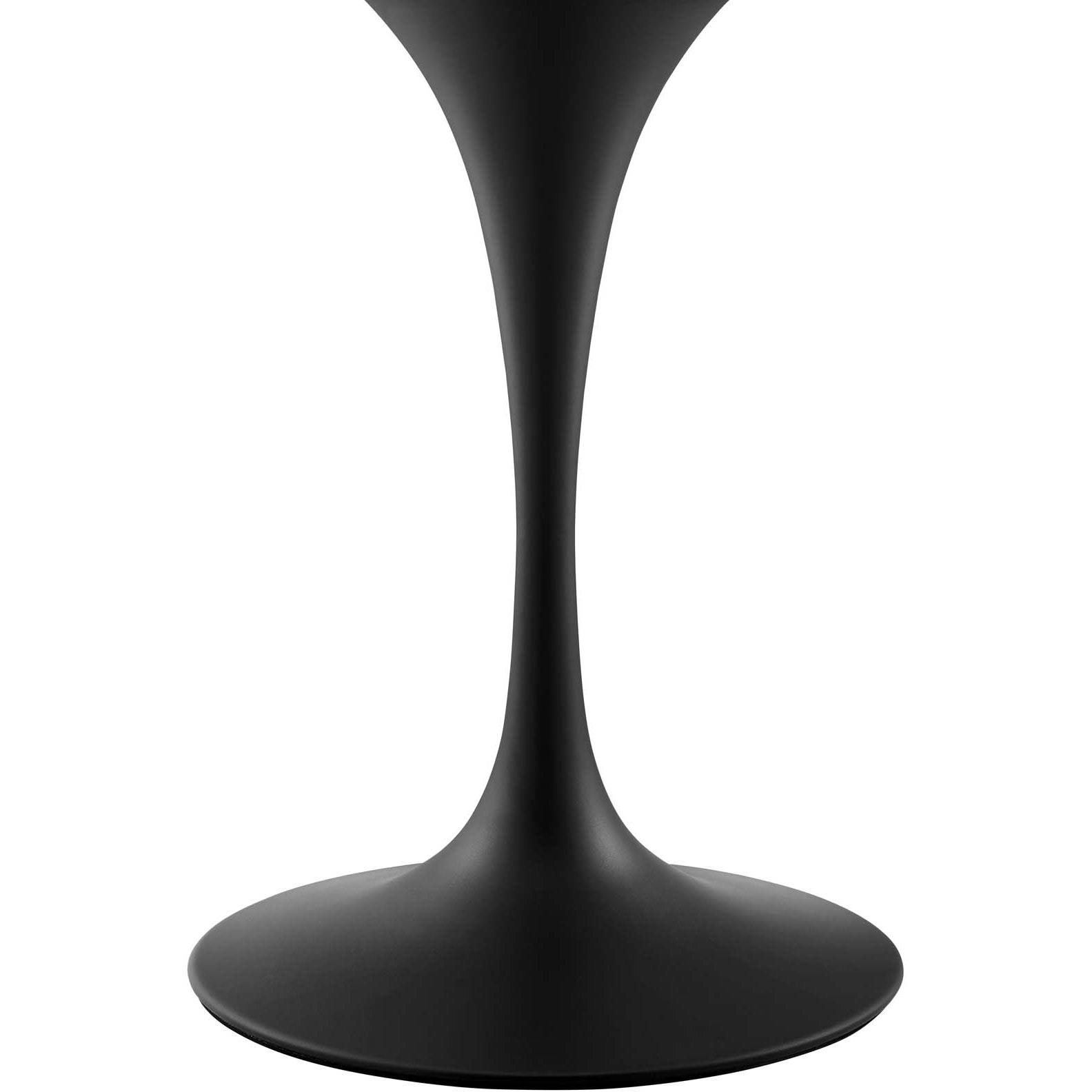 Modway Lippa 36x22 Round Walnut Dining Table Black Walnut