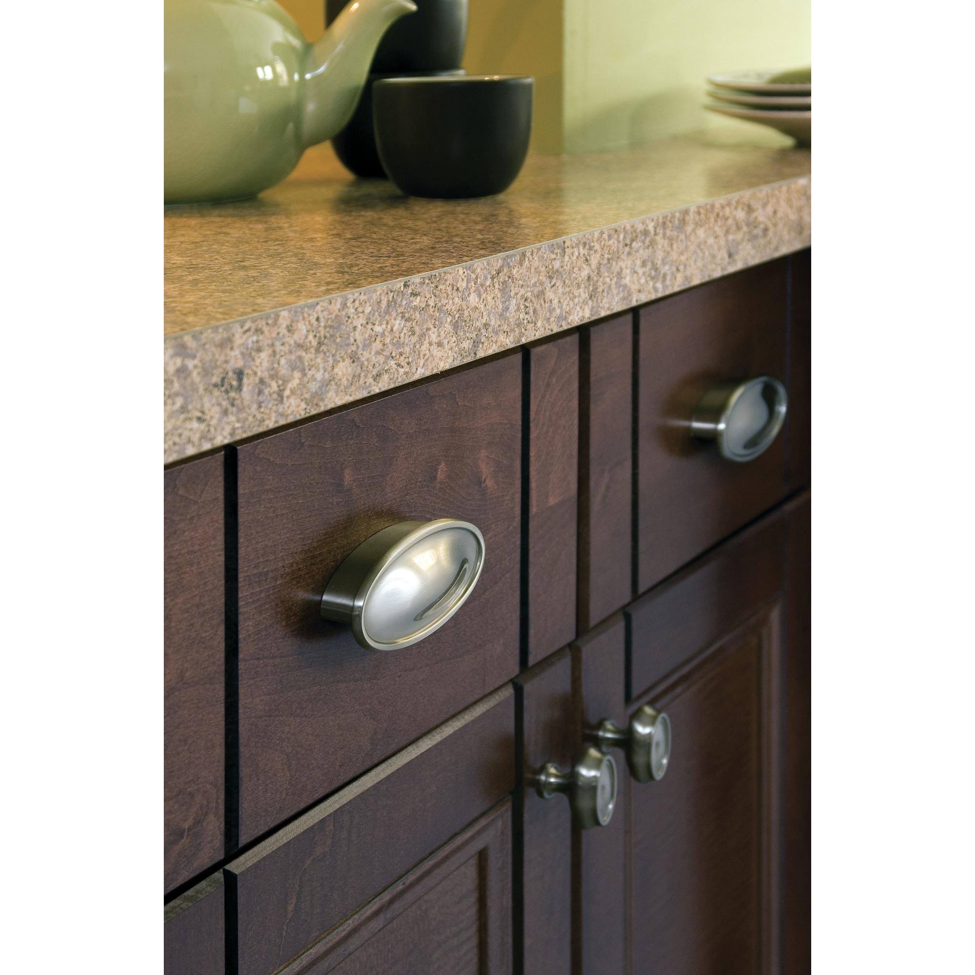 Amerock BP26130-10PACK Manor 3x22 Center to Center Cup Cabinet Pull - Satin Nickel