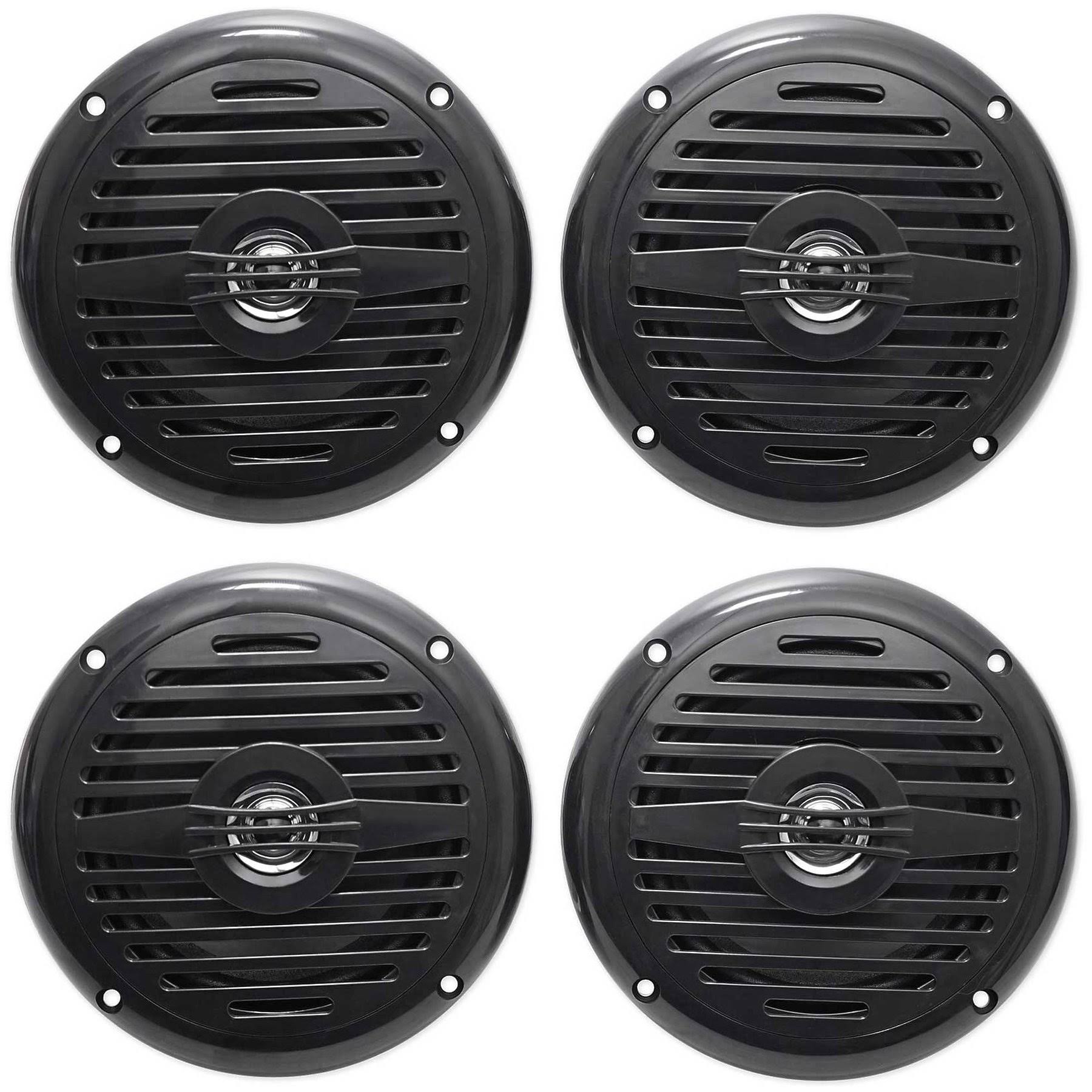 (4) Rockville Ms525b 5.25x22 800 Watt Waterproof Marine Boat Speakers 2-Way Black