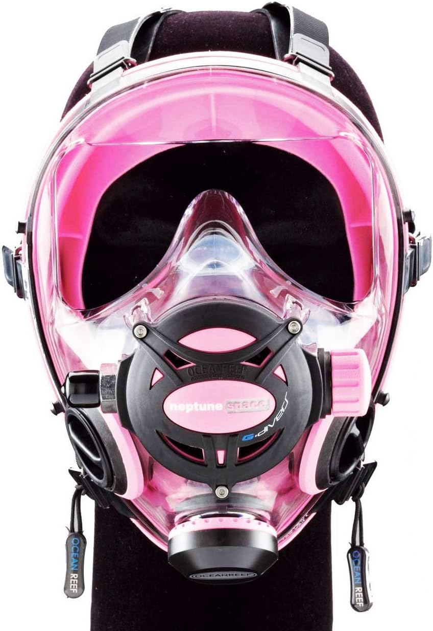OCEAN REEF Neptune Space GDivers Integrated Full Face Diving Mask, Pink, Medium/Large, (OR025013)