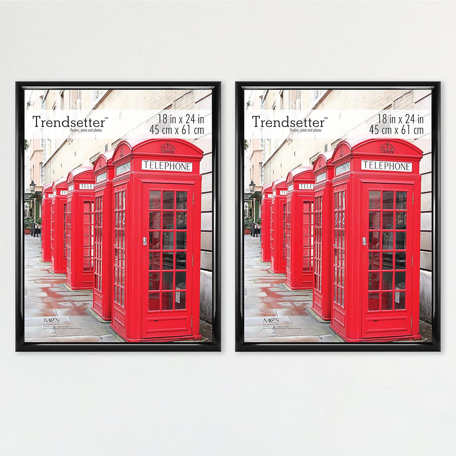 MCS Trendsetter Poster Frame, Black, 24 x 36 in, Single Pack of 2
