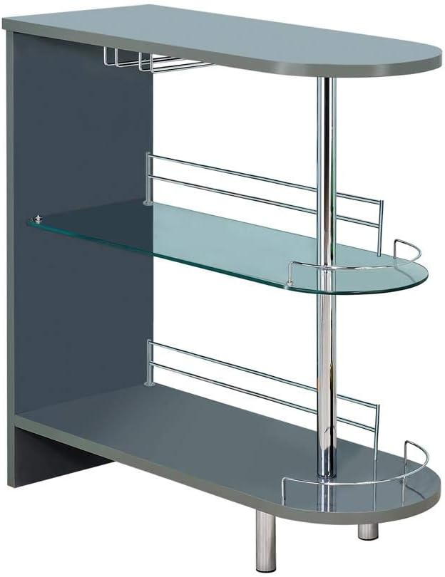Coaster Home Furnishings CO-101063 Contemporary Bar Table, Glossy Black