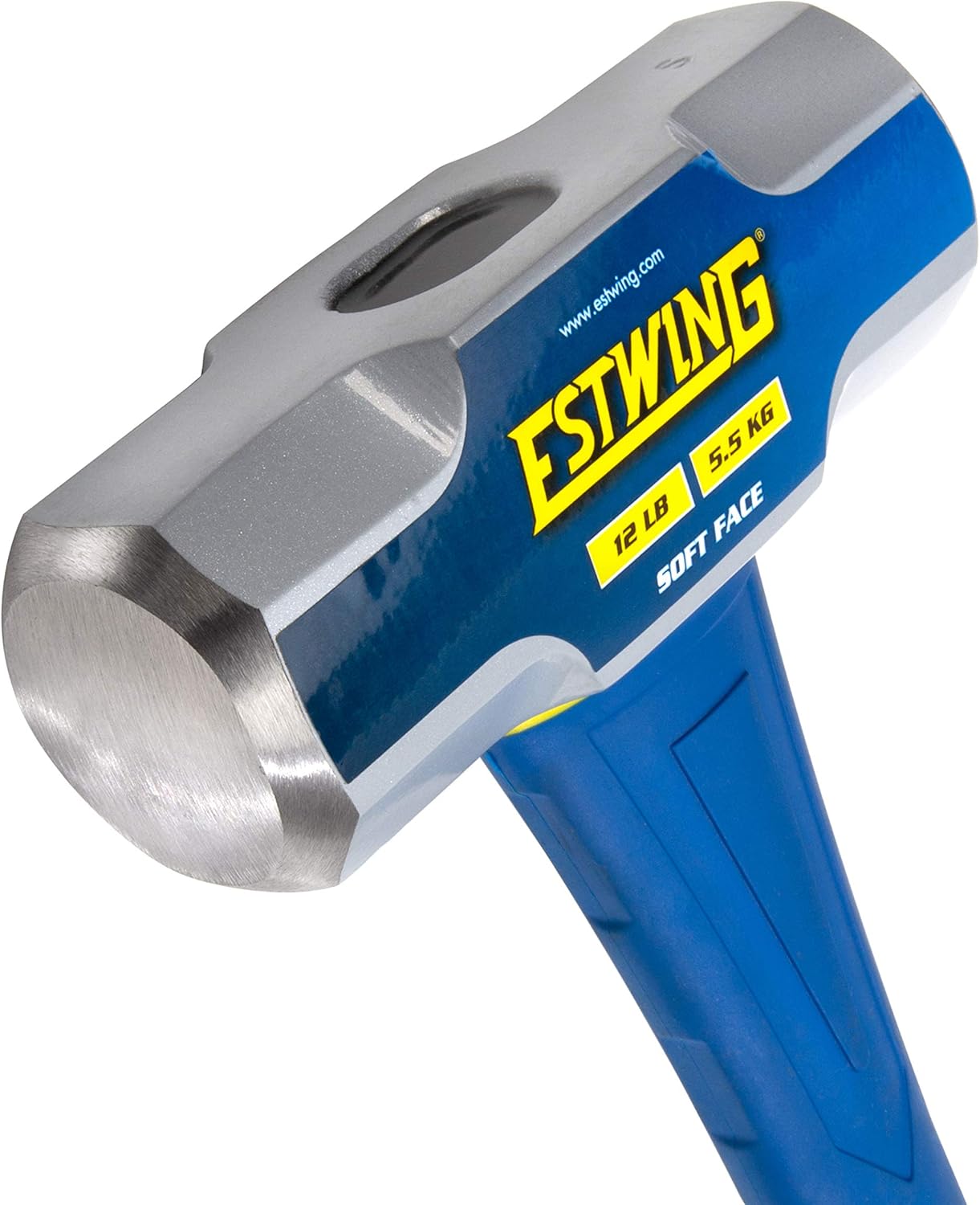 Estwing 12-Pound Soft Face Sledge Hammer for Automotive, Industrial, and Construction Use, 30-35 HRC, 36-Inch Long Fiberglass Handle with Overstrike Protection and Ergonomic Two-Handed Grip Pack of 2