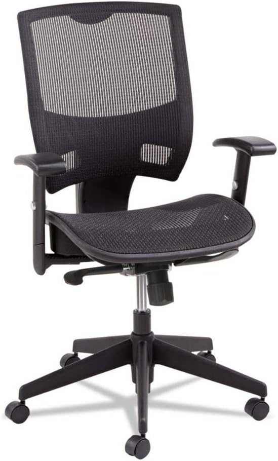 Alera ALEEP4218 Alera Epoch Series All Mesh Multifunction Mid-Back Chair, Black