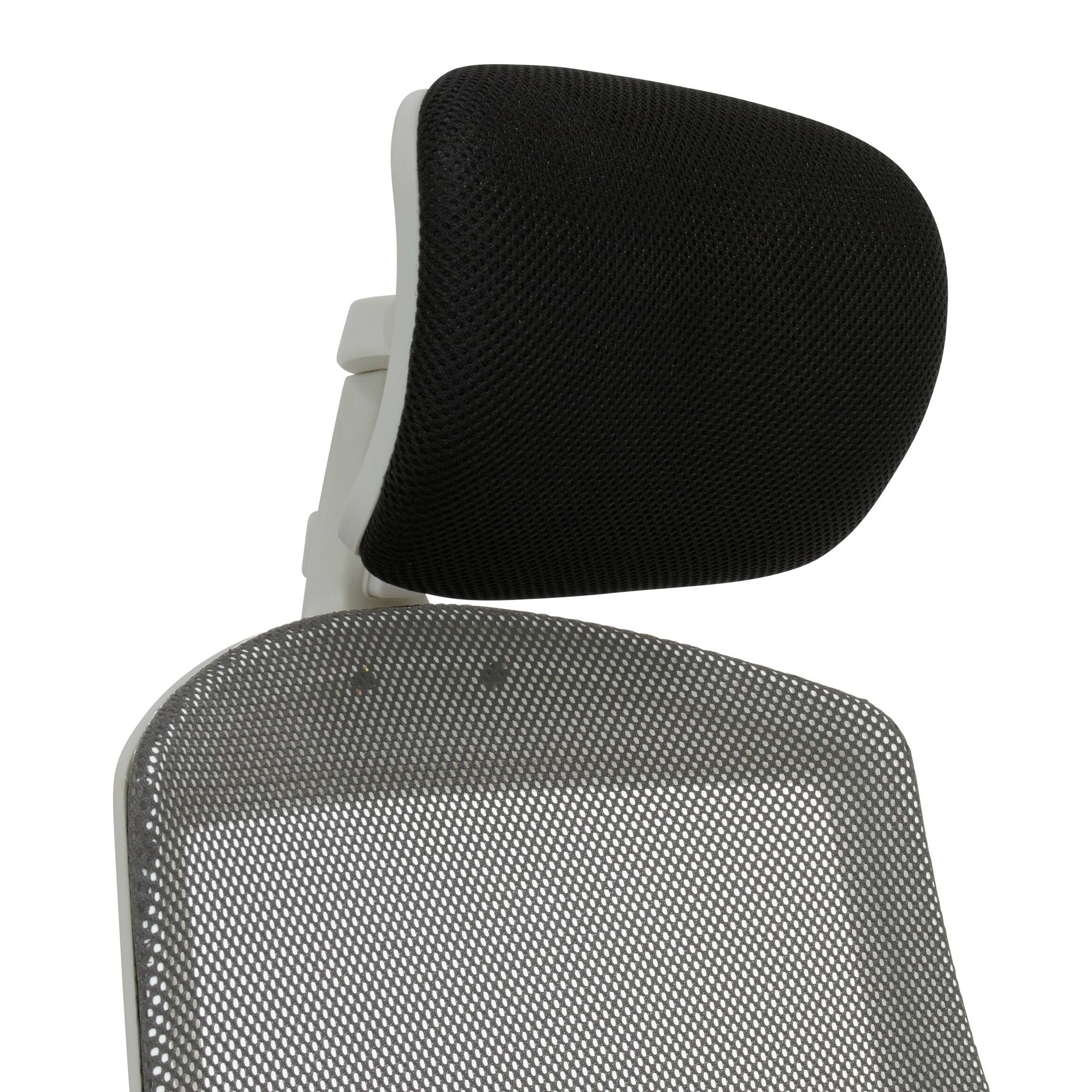 Calico Designs Modern Adjustable High BACK, Mesh, Executive Chair with Headrest and Lumbar Support - White, Black