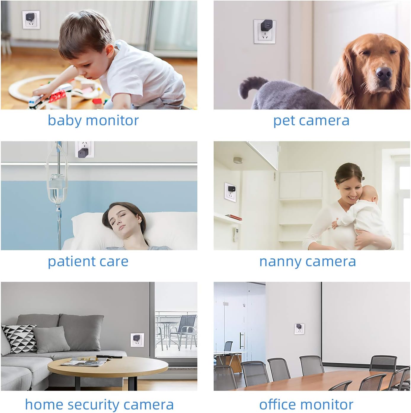 HD WiFi Wireless Camera Home Security Surveillance Cameras with App Nanny Cam Motion Activated Alerts Cameras for Indoor/Home Pack of 2