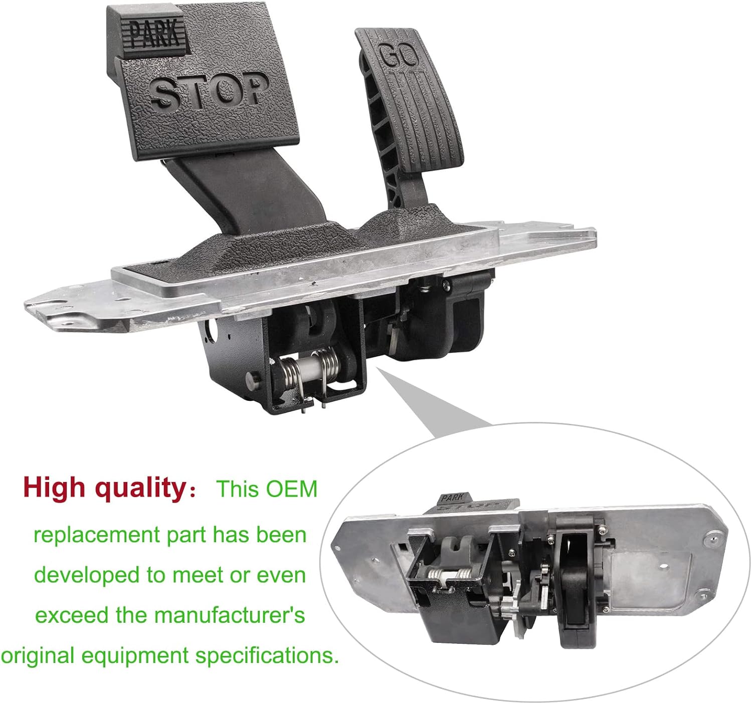 Club Car 102500001/103974821 Accelerator Pedal Assy with Conversion Kit Electric 2004-UP Precedent&2018-Up Tempo-Universal for 1st gen and 2nd gen