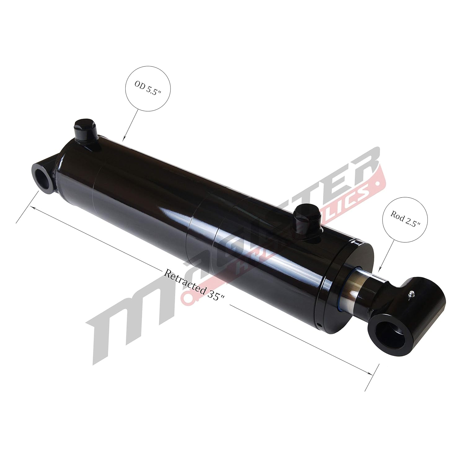 Magister Hydraulics Double Acting Hydraulic Cylinder - Cross Tube Hydraulic Cylinder 5