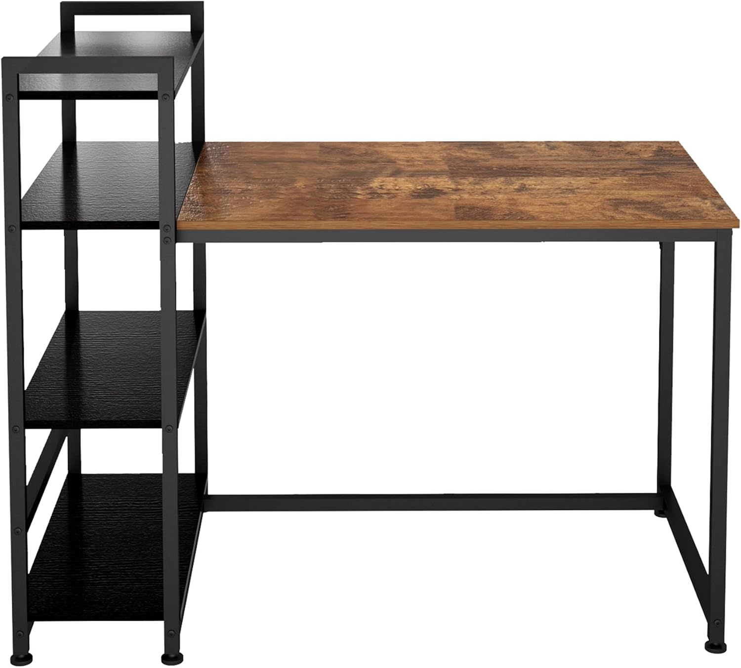 HOMEYFINE Computer Desk,Laptop Table with Storage for Controller,47 Inches,Wood and Metal,Study Table for Home Office(Vintage Oak Finish) Pack of 2