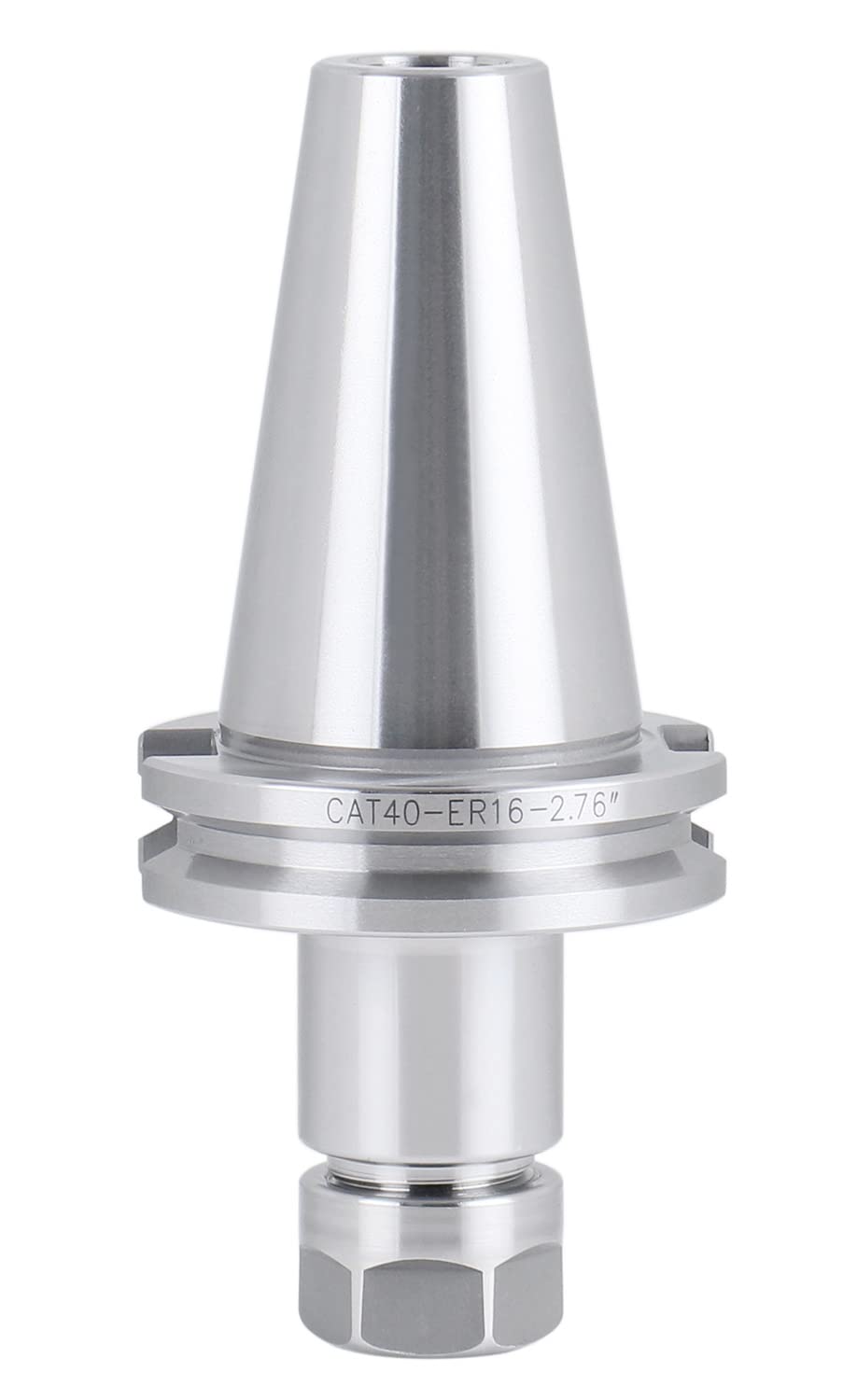 Accusize Industrial Tools Cat40 V-Flange Collet Chuck for Er16 Collets, Draw Bar Thread 5/8-11'', 8000 RPM, with A Projection Length 2.76'', 1601-0005