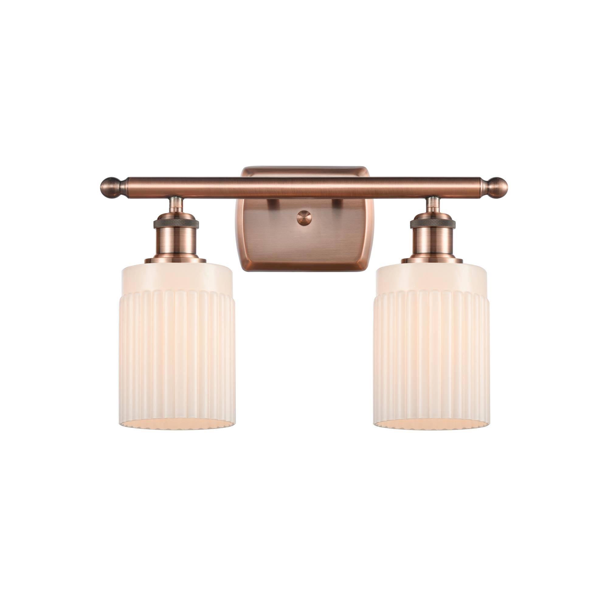 Innovations 516-2W-AC-G341 Antique Copper Hadley 2 Light Bath Vanity Light
