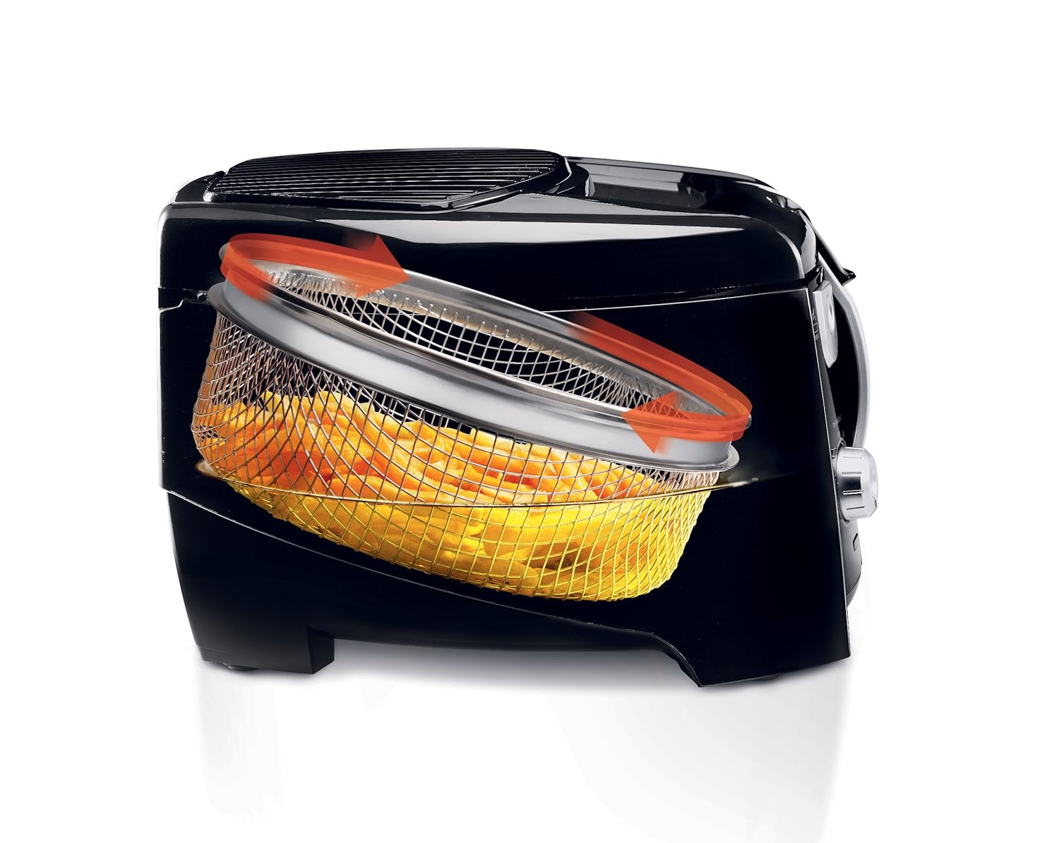 De'Longhi D895 DeLonghi D28313UXBK Roto Deep Fryer, Black/Silver, 12.2 x 9.45 x 14.17 inches