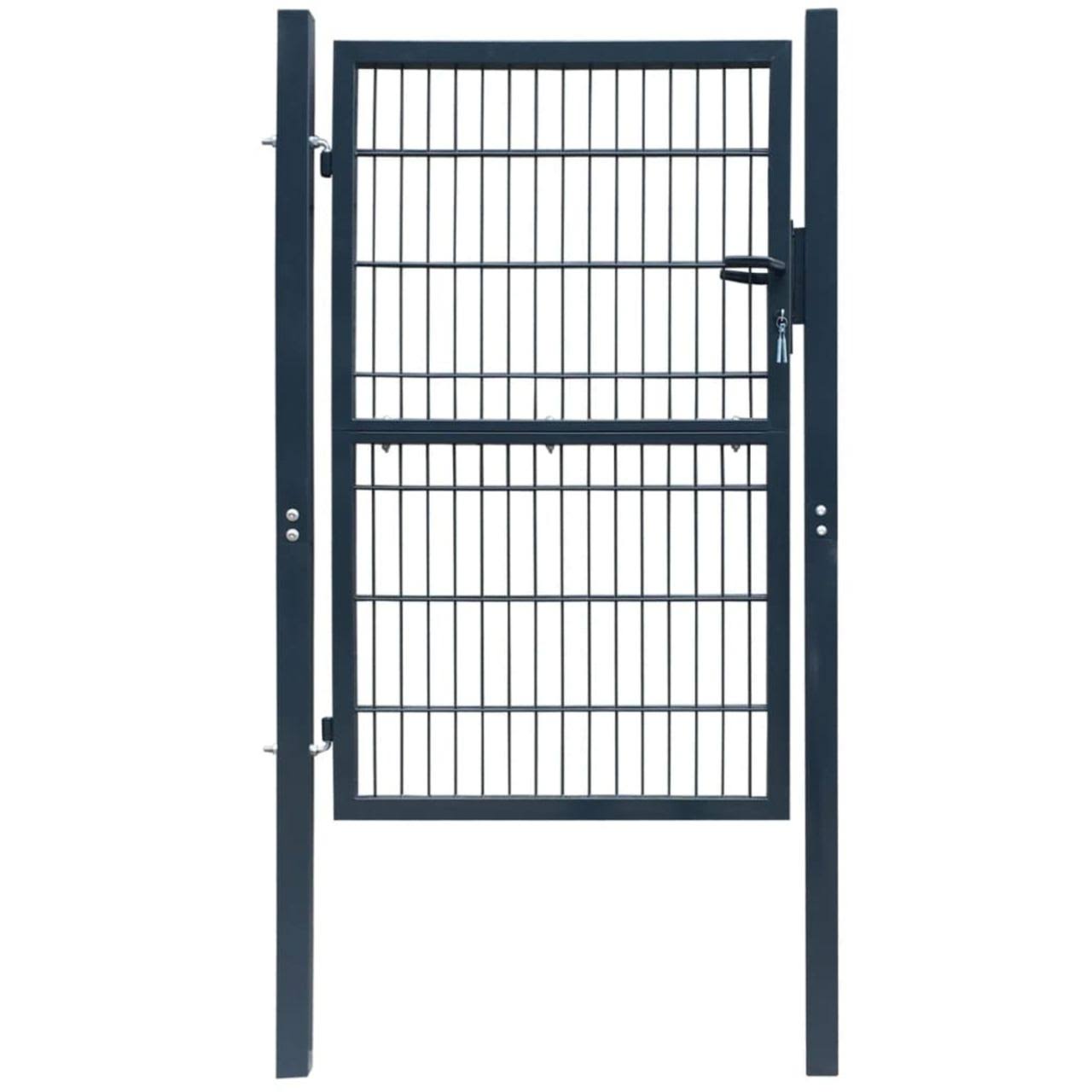 vidaXL 2D Fence Gate (Single) Anthracite Gray 41.7x22 x 74.8x22