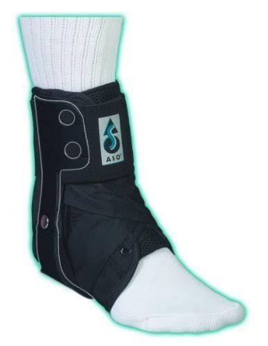 Med Spec Aso Ankle Stabilizer Orthosis Flex Hinge, Black, Medium