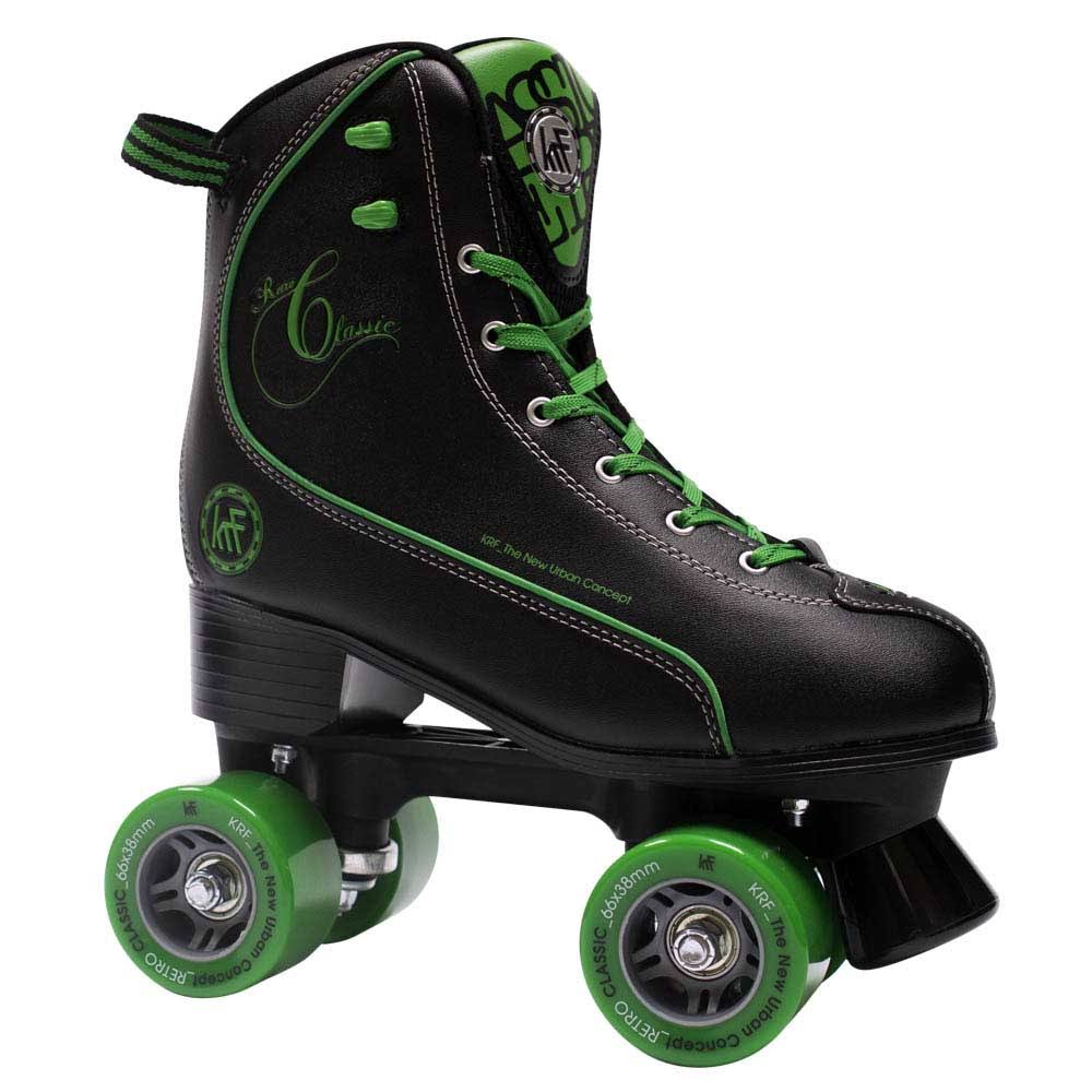 KRF Retro PPH Skates Black Green 40