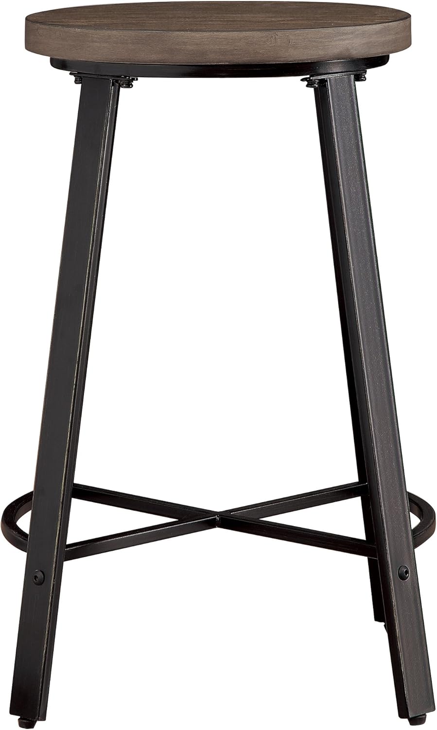 Homelegance Two-Pack Chevre Industrial Style Counter Height Stool, Brown