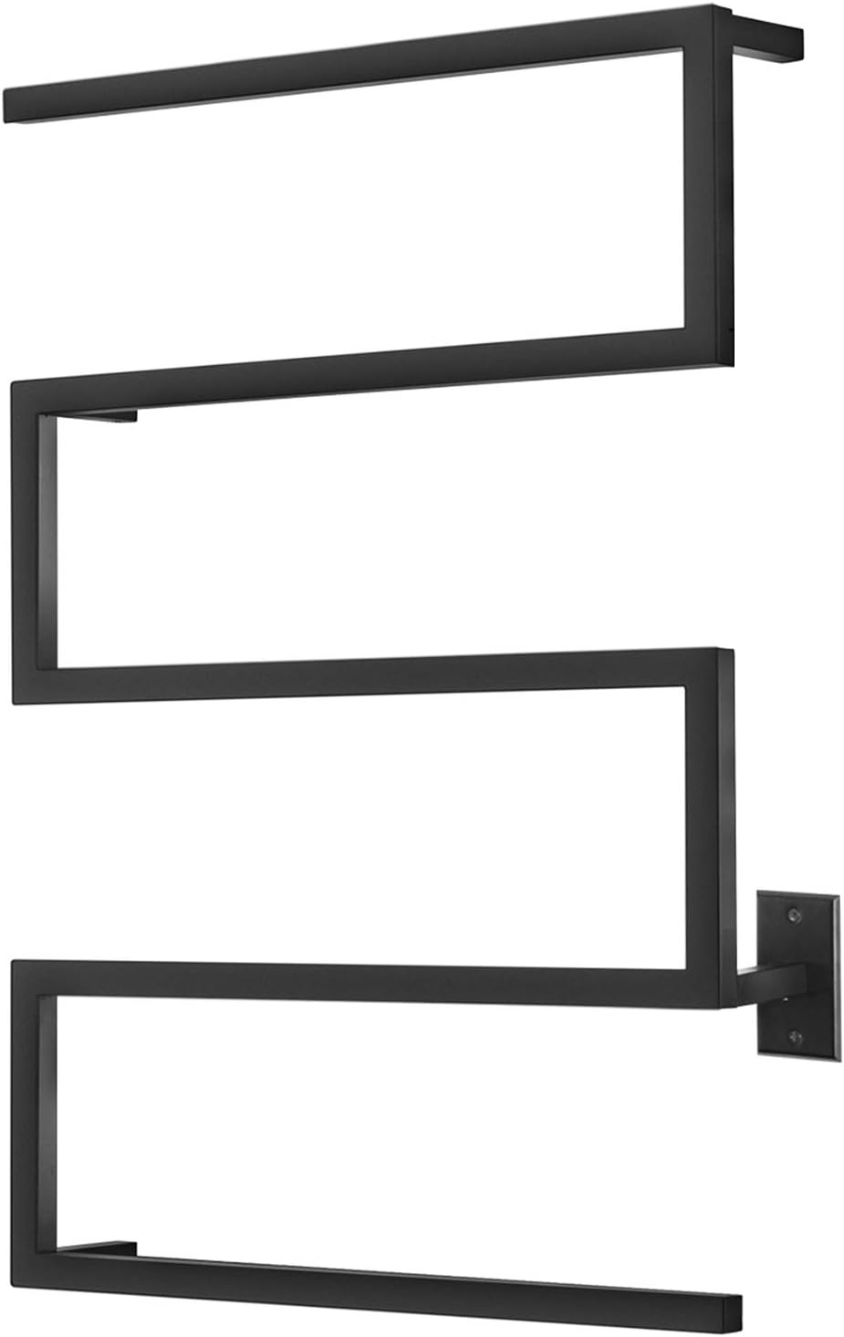 Sharpeye Wall Mounted Electric Towel Warmer 304 Stainless Steel Heated Towel Rack Hardwired Towel Dryer 35.4x25.6 inch (HxW) Matt Black