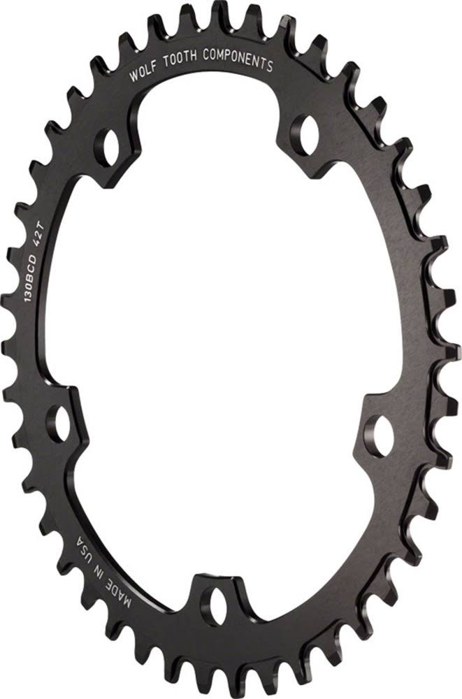 Wolf Tooth Drop-Stop Chainring-50T 130 BCD Black