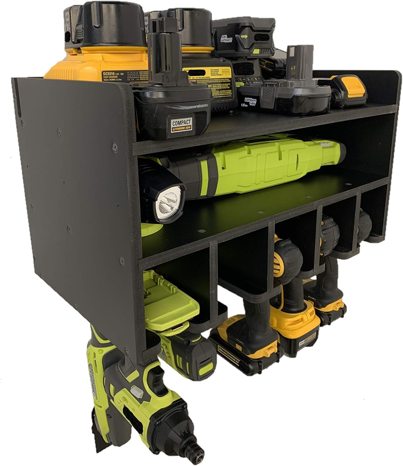 Power Tool Organizer, BEHR-ENGR Drill Organizer Cabinet Wall Rack, Charging Station, Garage Storage