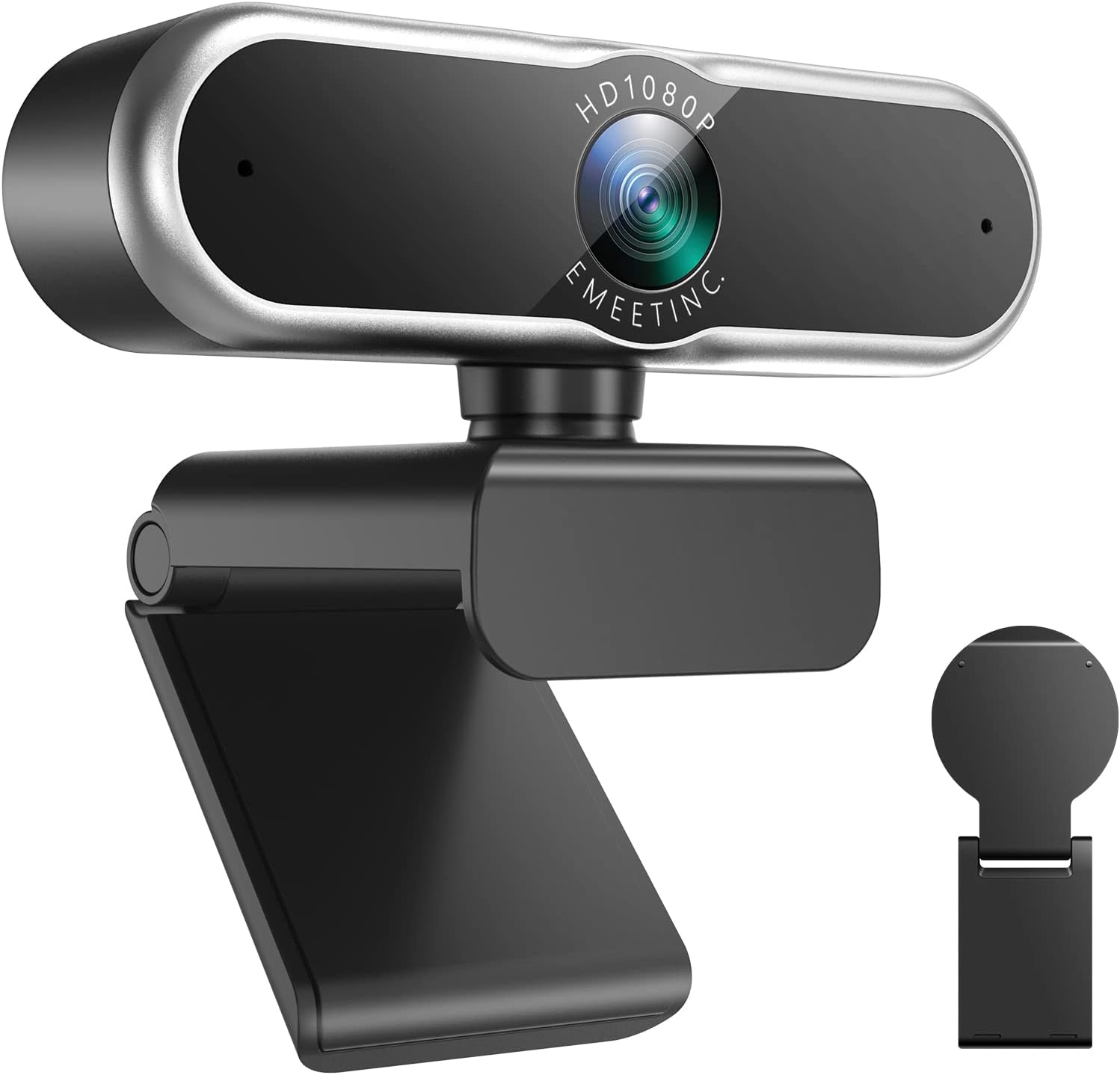 Webcam with Microphone - eMeet C965 Auto Focus 1080P Webcam, Streaming Camera with Privacy Computer Camera Cover, 96°Ultra Wide Angle Webcam for Online Meeting/Classes/Streaming, Zoom/Skype/YouTube Pack of 2