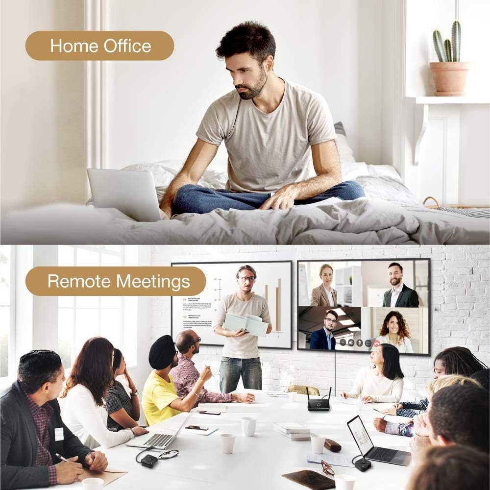 QuattroPod Mini | 5G WiFi Wireless Presentation Facility HDMI Transmitter & Receiver for Streaming 4K from Laptop, PC, Smartphone to HDTV/Projector (1T1R) [2022 OTA Update]