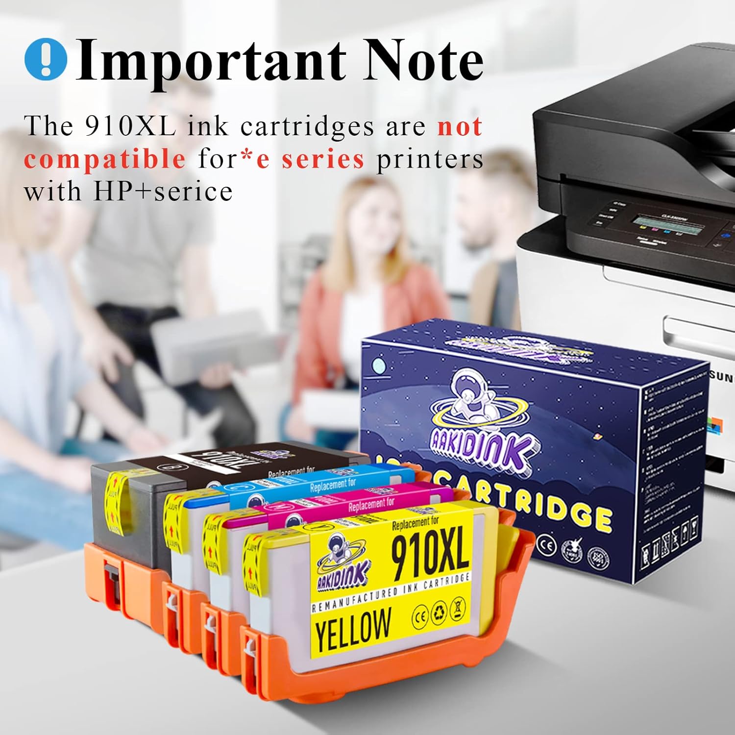 AAKIDINK Remanufactured 910XL Ink Cartridge Replacement for HP 910 XL Combo Pack for HP 8022 8015 8012 8013 8018 OfficeJet Pro 8025 8020 8028 8035 8022 8030 Printer (BCMY, 4 Pack) Pack of 2