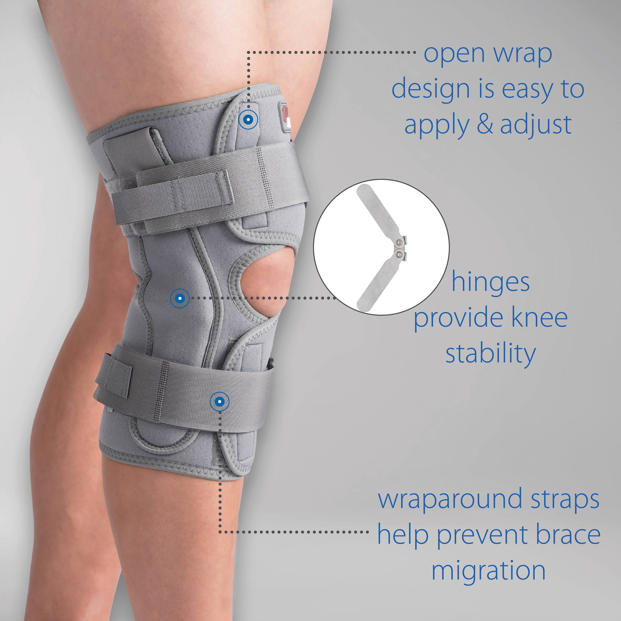 Swede-O 6454 Thermal Vent Open Wrap Hinged Knee Brace-4XL