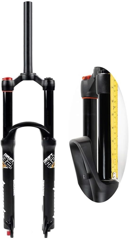 LvTu Mountain Bike Suspension Fork MTB 26/27.5/29 Inch 160mm Travel Bicycle Front Ultralight Air Forks for Downhill Cycling - Black