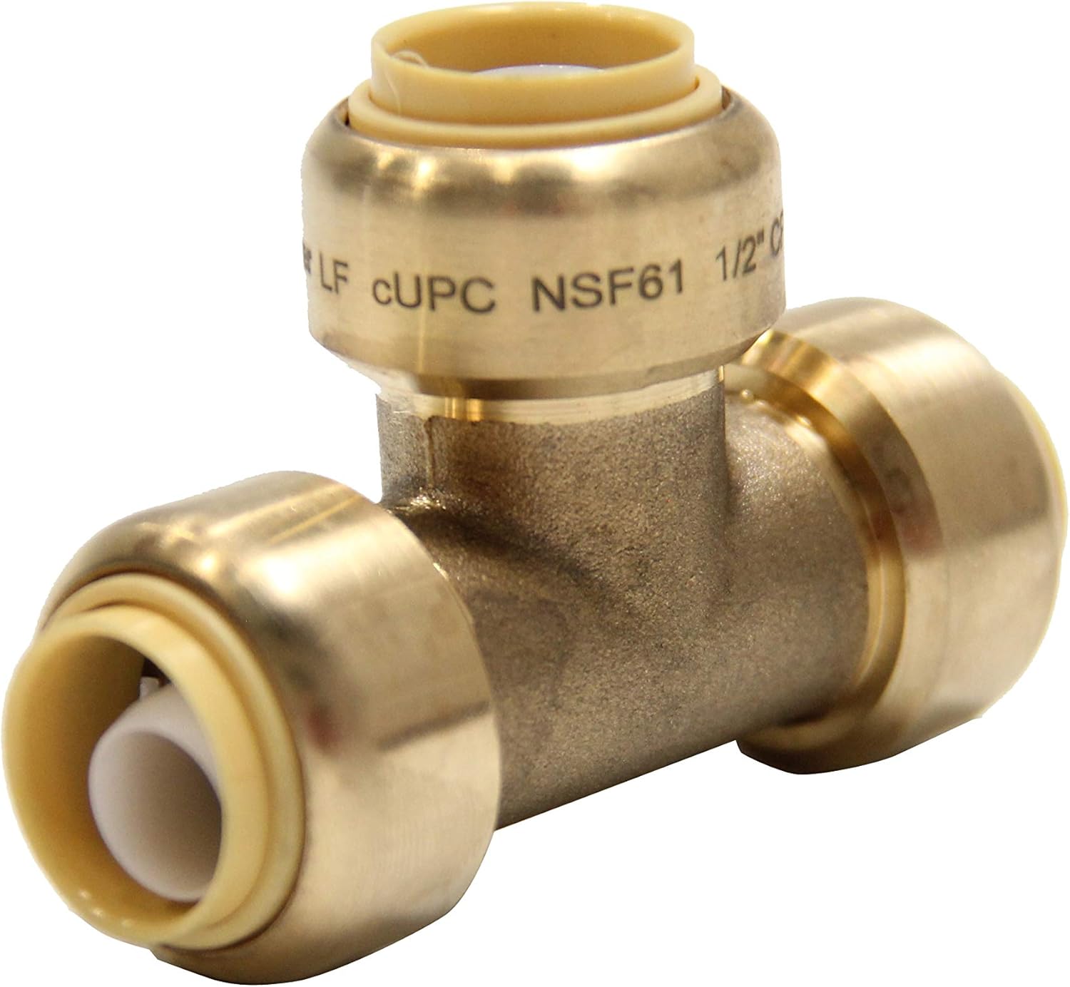 (Pack of 10) EFIELD 1/2 Inch Push Fit Fitting Bundles to Connect Pex, Copper, CPVC -Tee 