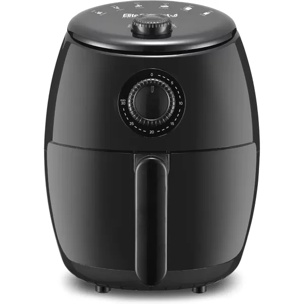 Air Fryers EAF-0201BG Personal 2.1 Qt. Compact Space Saving Electric Hot Air Fryer Oil-Less Healthy Cooker, Timer & Temperature Controls, 1000W, Quart, Blue Gray(Black)