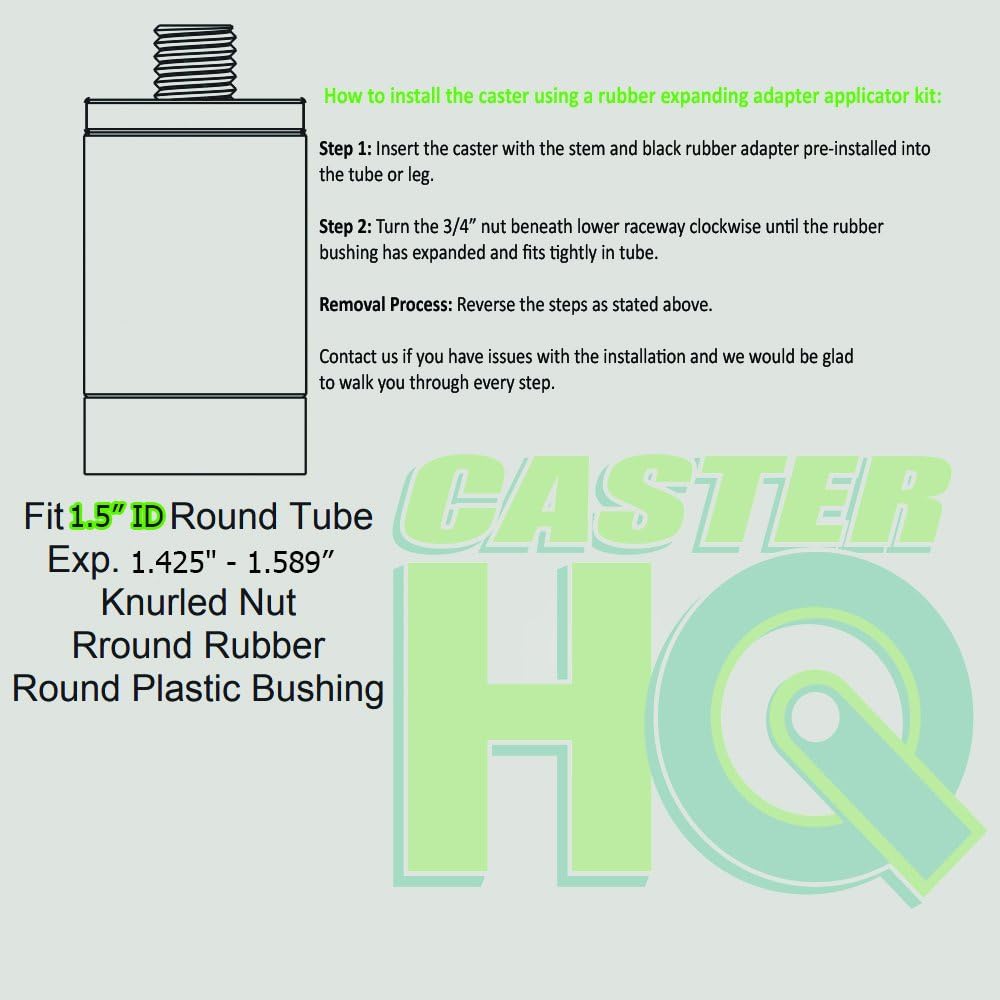 NSF Certified - 4 inch Caster Wheel Set For Commercial Kitchen Prep Tables, Total Locking Casters - CasterHQ Brand Pack of 2