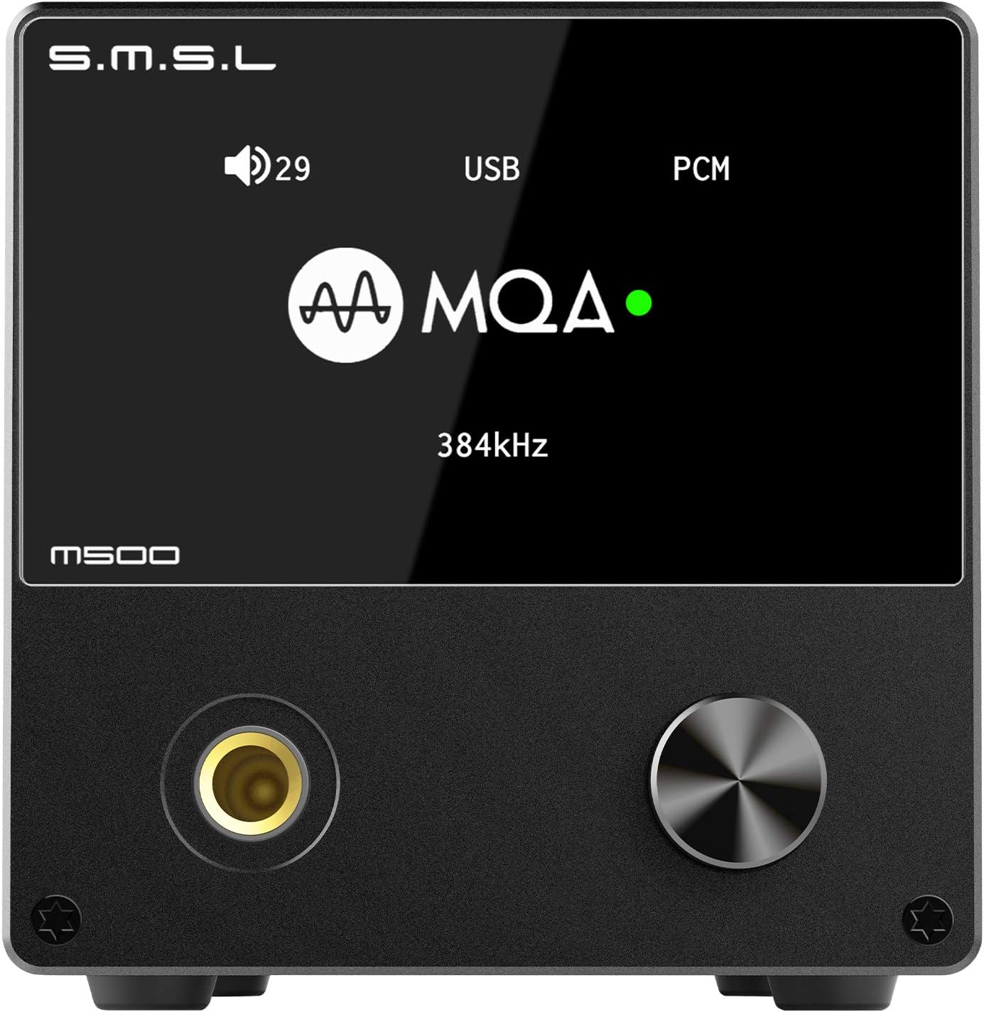 S.M.S.L M500 DAC Headphone Amp Supports MQA decoding ES9038PRO D/A chip USB Uses XMOS XU-216 with Remote Control (Silver)