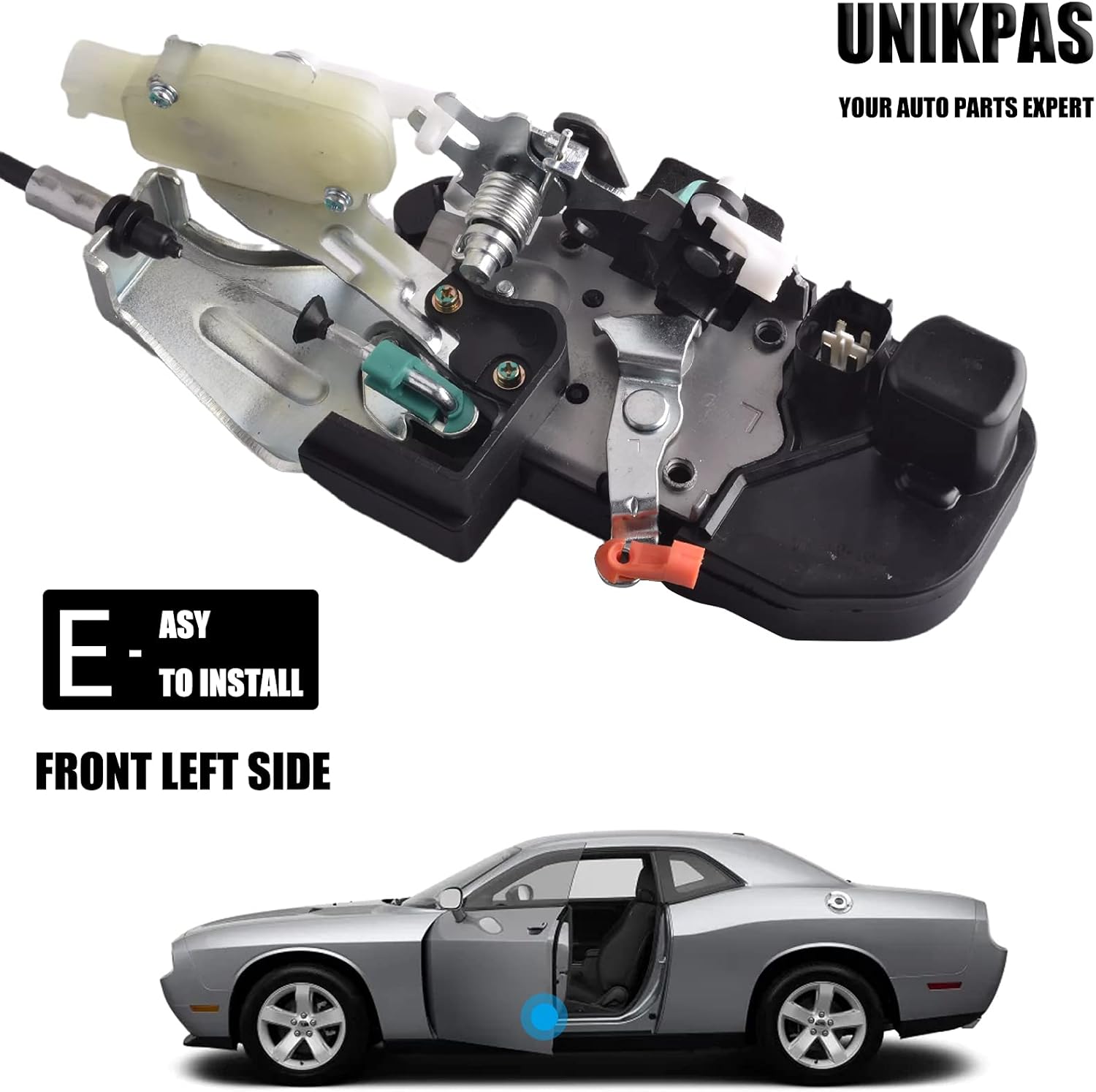 Unikpas Door Lock Actuator Motor Compatible for Dodge Challenger 2011-2014 Front Left Driver Side Replace Door Latch Actuator 931-749 68064403AF