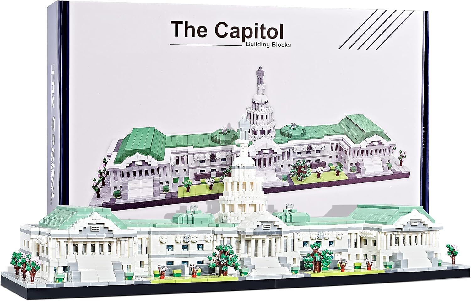KLMEi New Big Architecture United States Capitol Model Building Kit 3630 PCS，A Great Micro Block Gift for Adults and Kids（with Color Package）