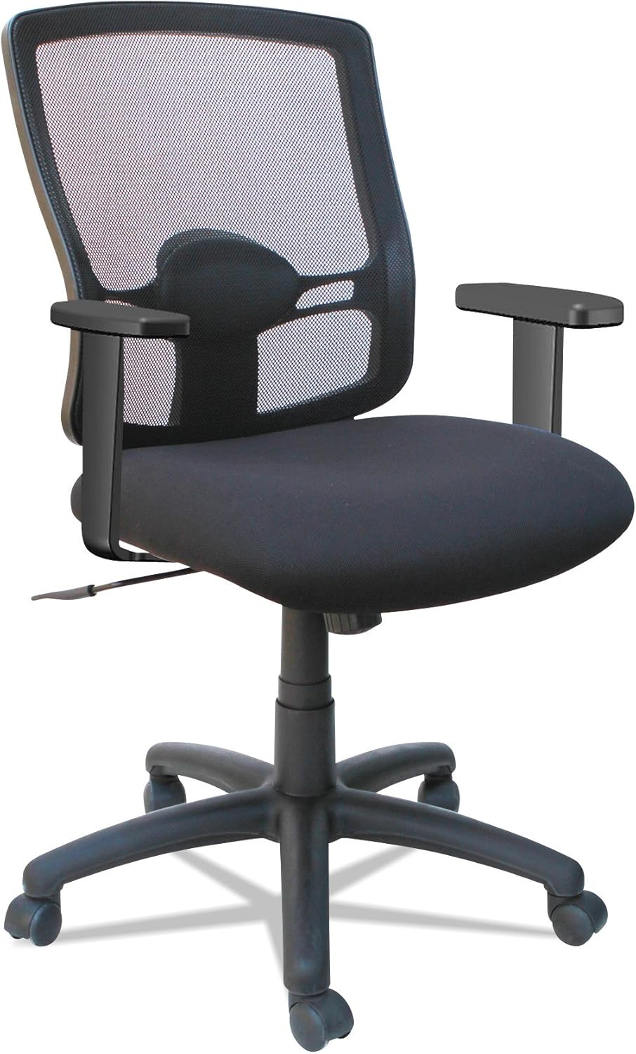 Alera Etros Series Mesh Mid-Back Petite Swivel/Tilt Chair, Black