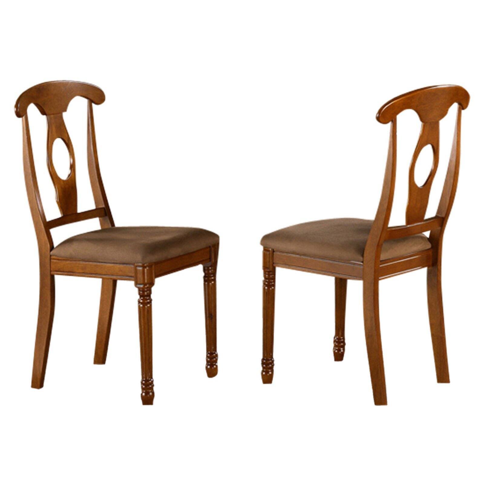 East West Furniture NAC-SBR Napoleon Styled Dining Chair (Set of 2)