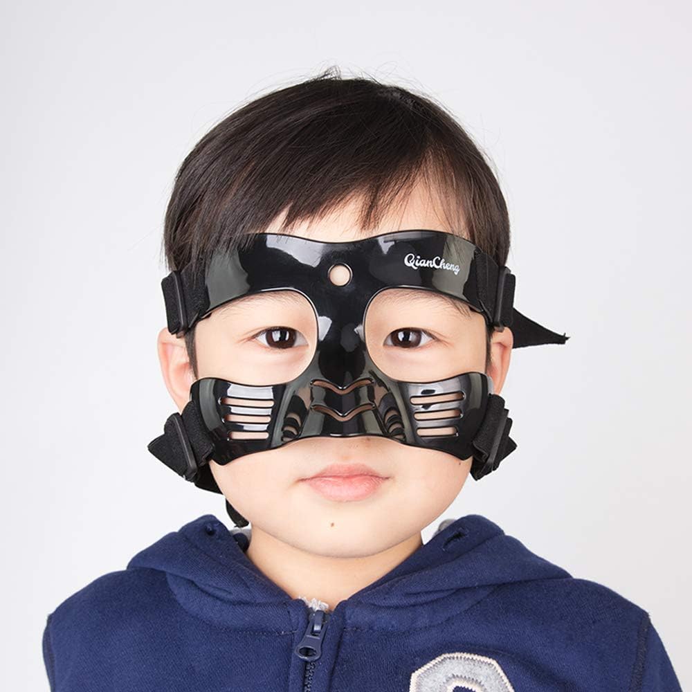 Qiancheng Nose Guard Face Shield, Protective Face Mask Black L5 Series with Silicone Padding Pack of 2