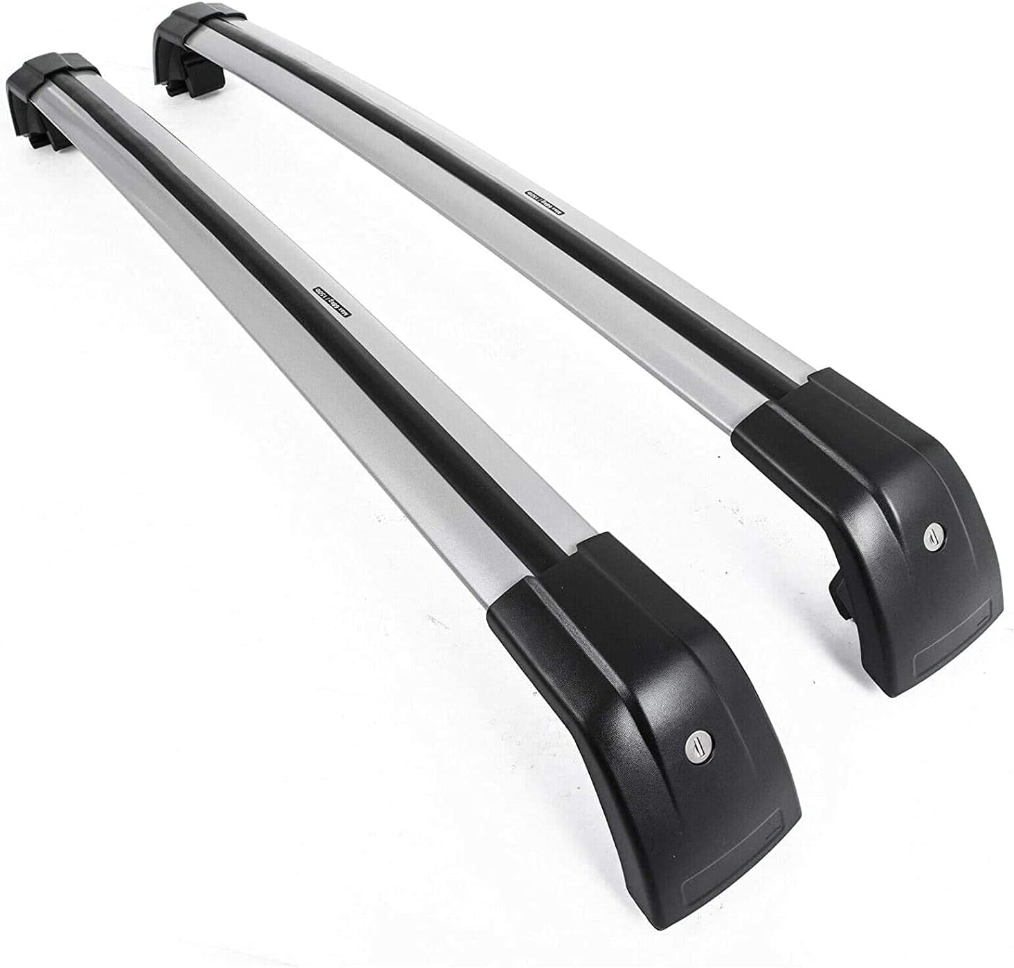 UDP-Auto 2 Pieces Fits for Volkswagen VW ID.4 2020 2021 2022 Lockable Roof Rail Rack Cross Bar Crossbars Carrier - Silver