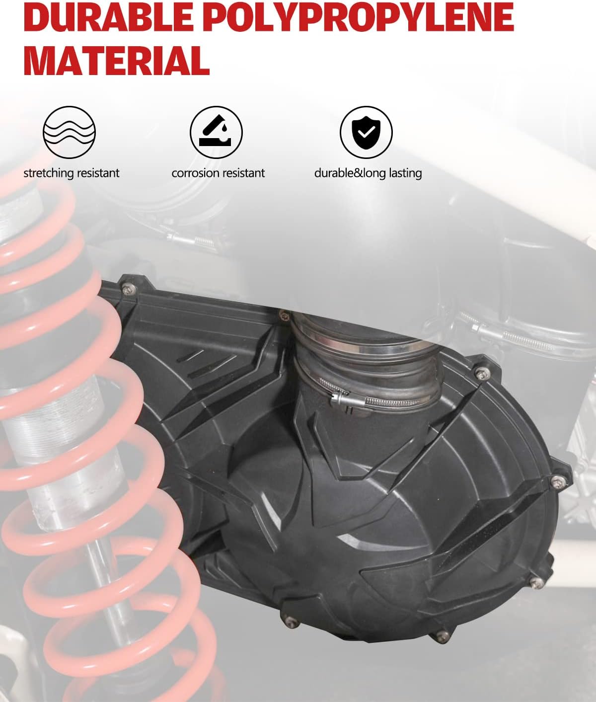 A & UTV PRO Outer Clutch Cover for 2017-2022 Can Am Maverick X3 Max&nbsp;R RR&nbsp;Accessories,CVT Air Guide Clutch Belt Plate Transmission Housing Outer Cover,Replace OEM#420212508,1PCS