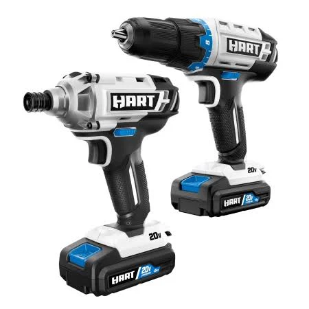Hart 20-Volt Cordless Drill and Impact Combo Kit with (2) 1.5Ah Lithium-Ion Batteries and Charger