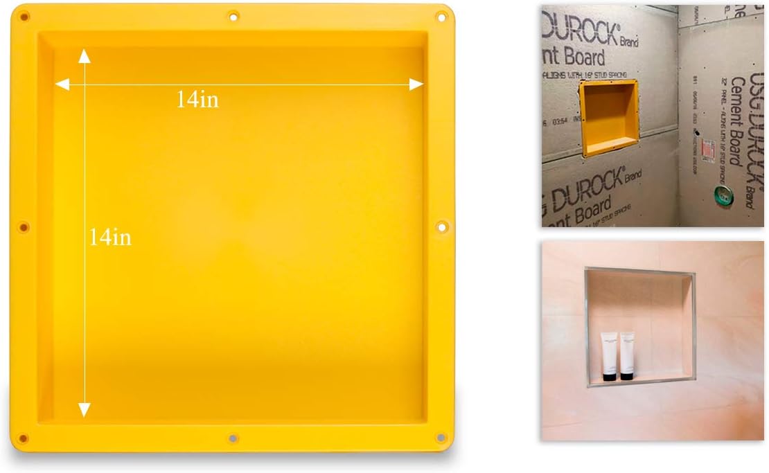 Uni-Green Tile Shower Niche Recessed Square 14