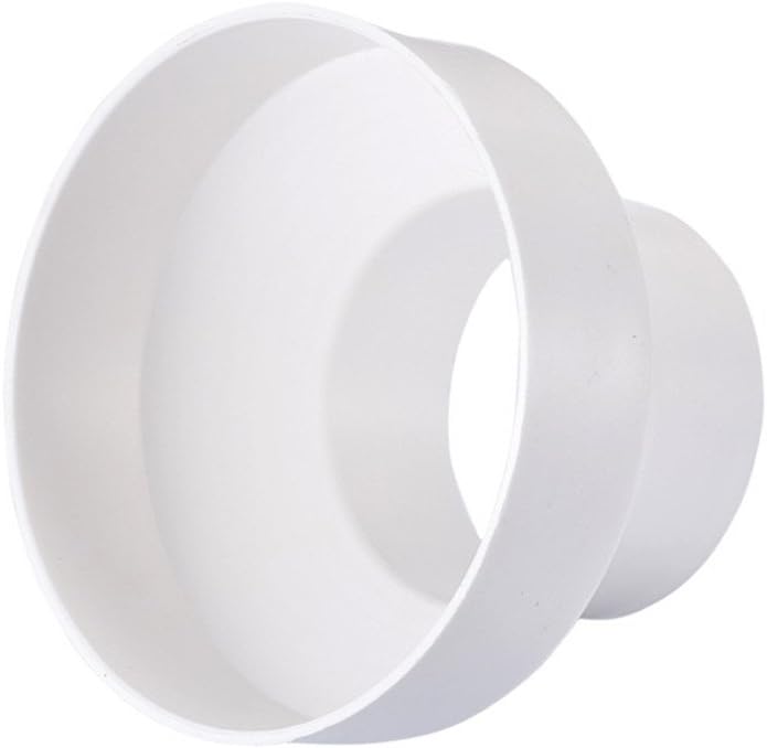 Hon&Guan Duct Adapter, 6'' to 4'' Ducting Reducer Increaser Connector for Ventilation Systems (150 to 100) Pack of 2