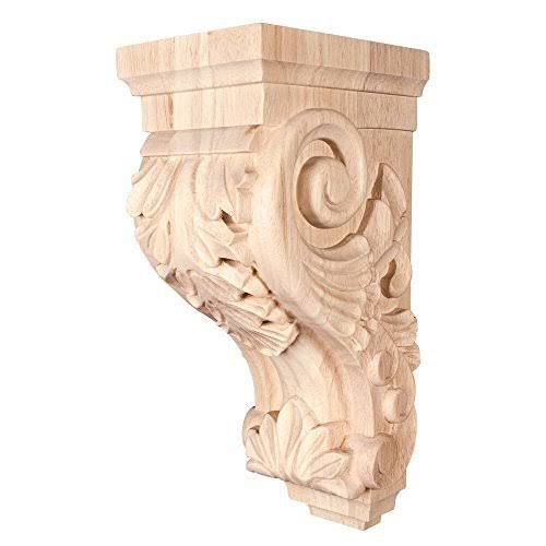 Hardware Resources CORBB-2OK Acanthus Wood Corbel 5x22 x 7x22 x 14x22 - Oak