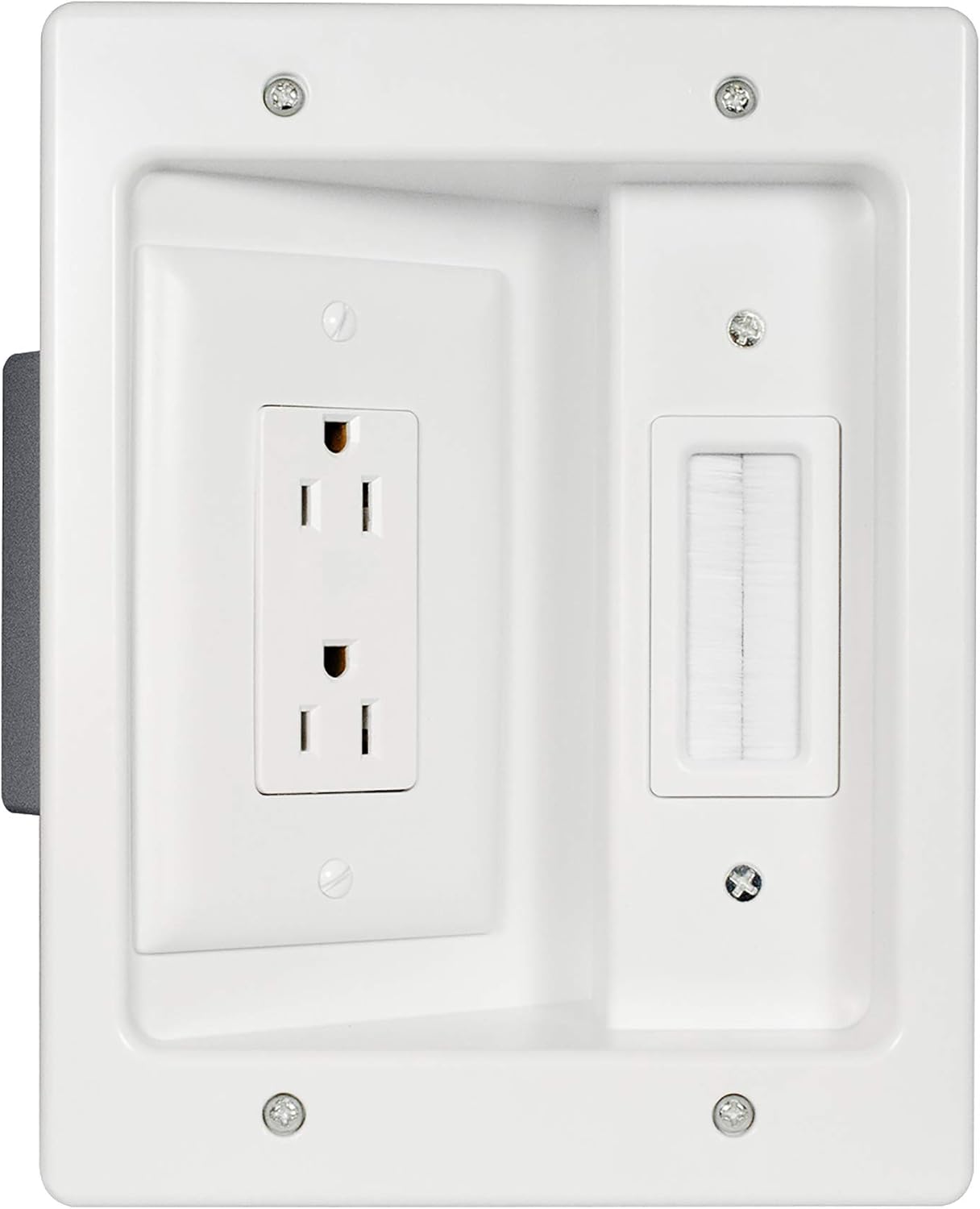 Legrand, White, 5.1, HT21USB-WH-V1, Cable Management, Recessed In Wall TV Power Kit with USB, Home Office & Theater, HT21USBWHV1 Pack of 2