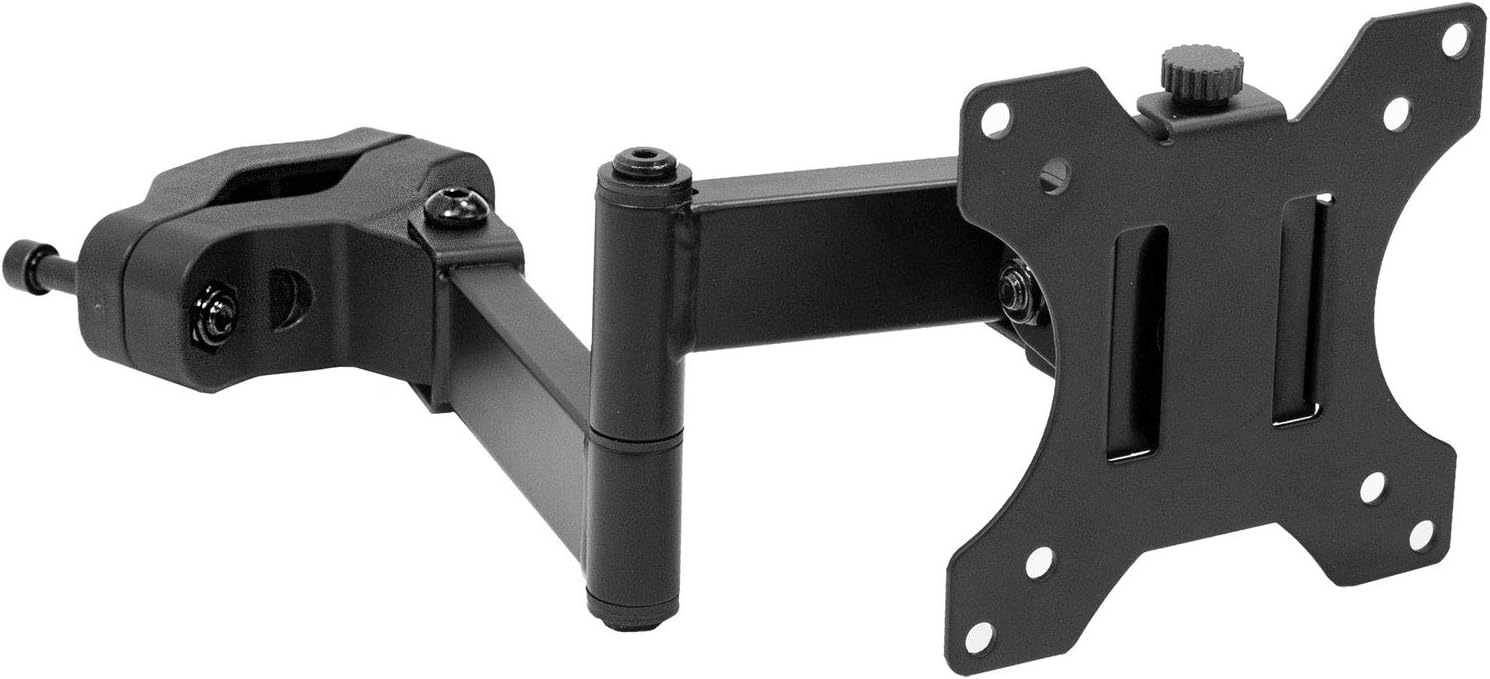 Mount-It! Universal VESA Pole Mount with Articulating Arm | Full Motion TV Pole Mount Bracket | VESA 75 100 | Fits TVs or Monitors Up to 32 Inches (MI-391)