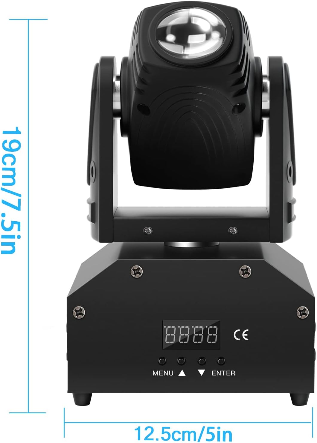 U`King Moving Head Stage Light RGBW (4 in 1) DMX512 Rotating Wash Lighting Effect Spotlight with Sound Activated Control for DJ Disco Live Show Club Dance Party Wedding Bar Theater Christmas Lights