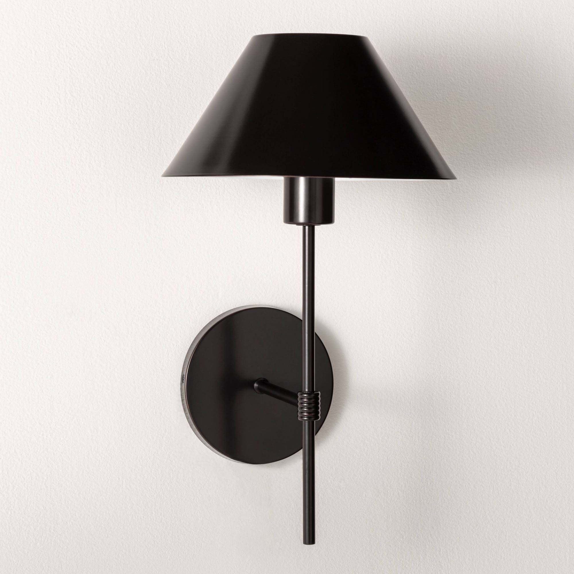 Metal Sconce Wall Light (Includes LED Light Bulb) Black - Threshold Designed with Studio McGee 79503375